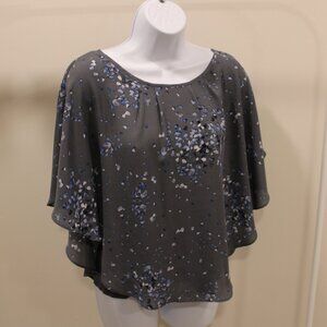 elle 00's flowy blue top blouse